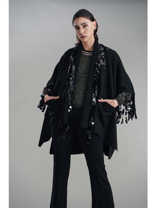 Mantella in maglia Love To Love by Gai Mattiolo | LV2027NERO